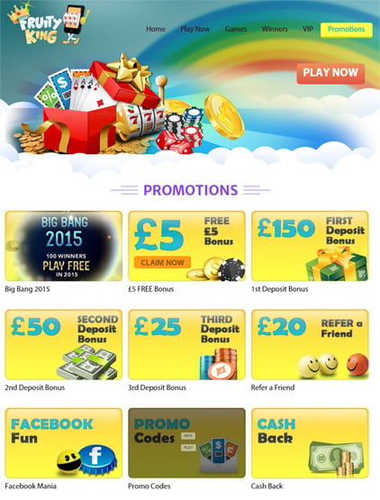 Amazing Promotions and Bonus Offers at Fruity King